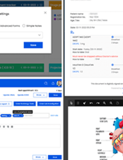 Electronic health records of every client interaction is securely saved